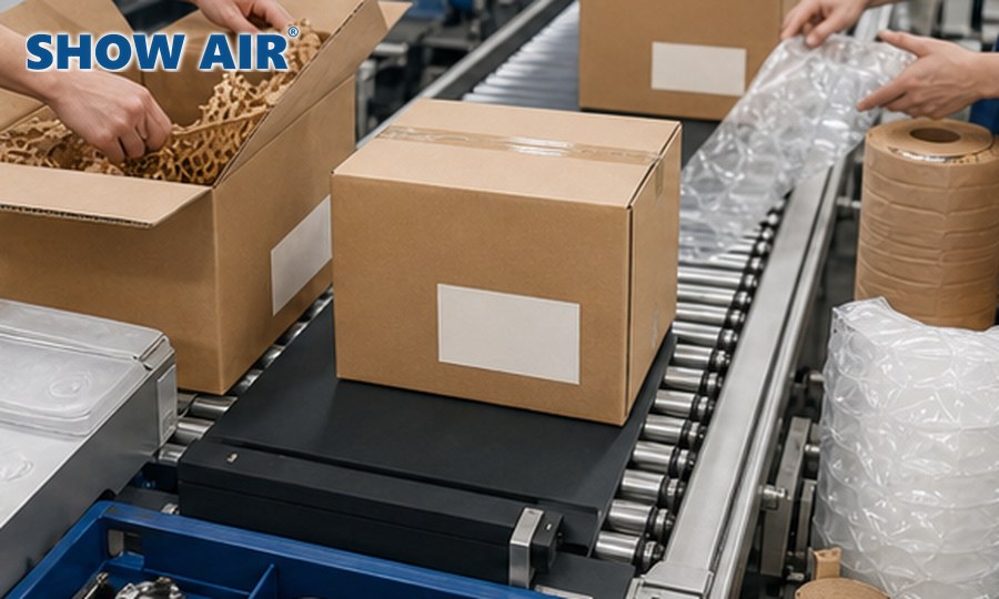 SHOWAIR branded packaging line batch system solution