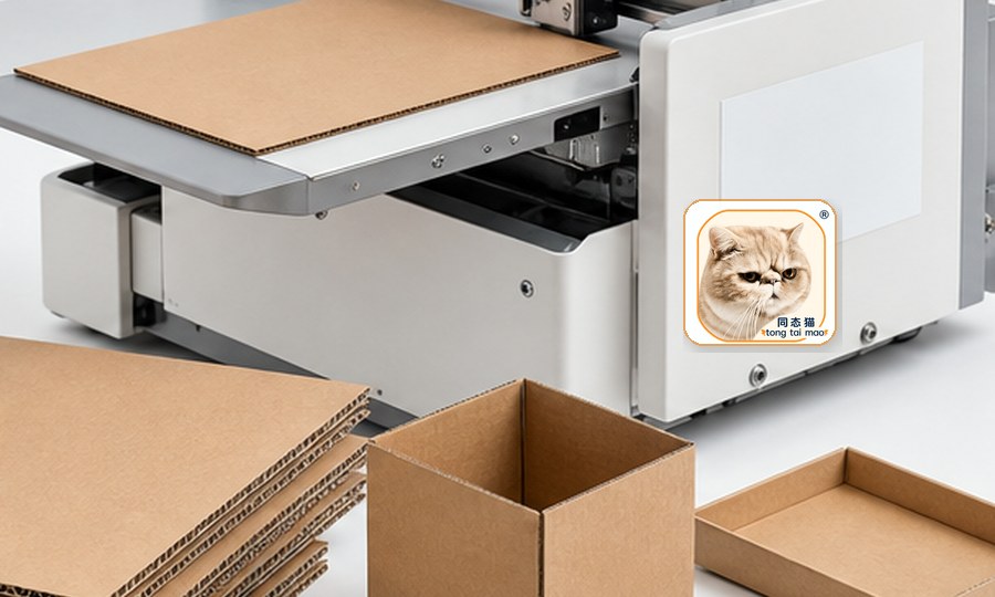 Tong Tai Mao logo on a custom carton cutting machine